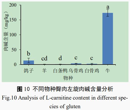 酶法測定林芝市售不同動(dòng)物肌肉左旋肉堿含量（二）