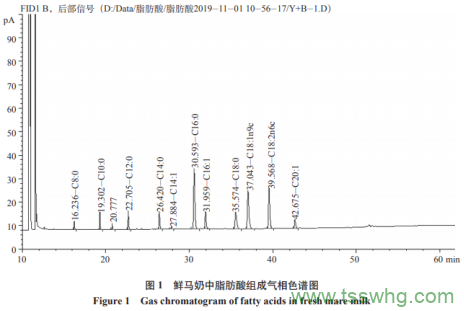 氣相色譜測定鮮馬奶中脂肪酸的方法及不確定度評定（一）